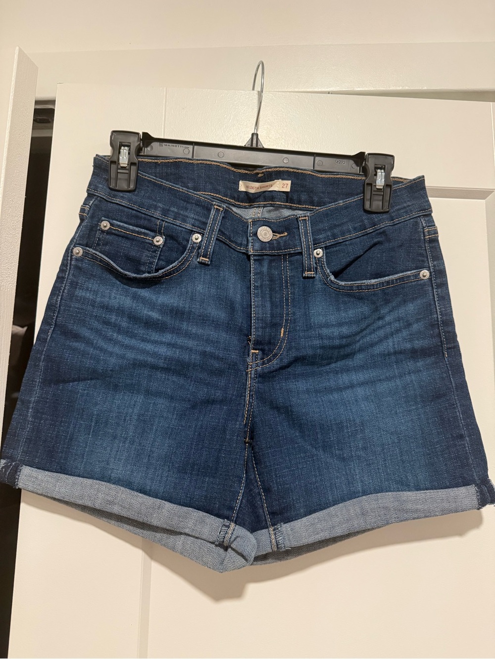 Levi's Dark Blue Denim Roll-Cuff Shorts